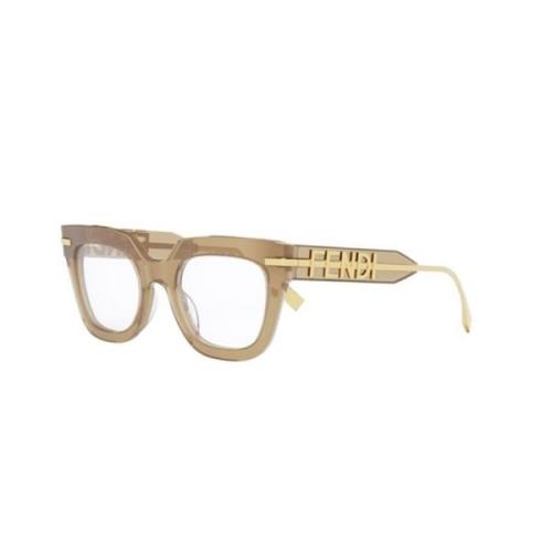 Fendi Stiliga Glasögon för Din Look Beige, Unisex