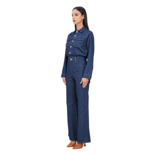 Levi's Western Denim Jumpsuit för Kvinnor Blue, Dam