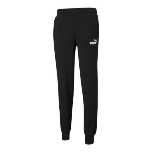 Puma Svarta sport sweatpants med logotyptryck Black, Herr