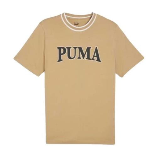 Puma Beige Grafisk Squad Bomull T-shirt Beige, Herr