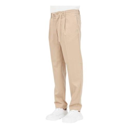 Selected Homme Beige Veckade Avslappnade Byxor för Män Beige, Herr