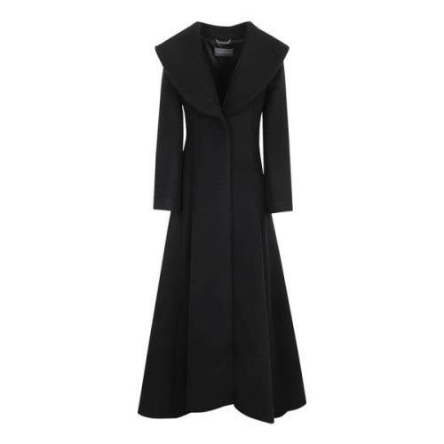 Alberta Ferretti Svarta capes för kvinnor Aw24 Black, Dam