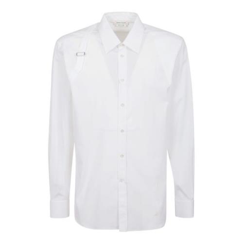 Alexander McQueen Klassisk Vit Bomull Poplin Skjorta White, Herr