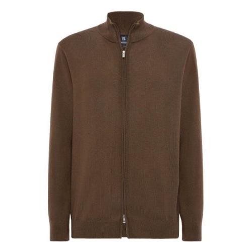 Boggi Milano Merinoull hel dragkedja 12 Gg Brown, Herr