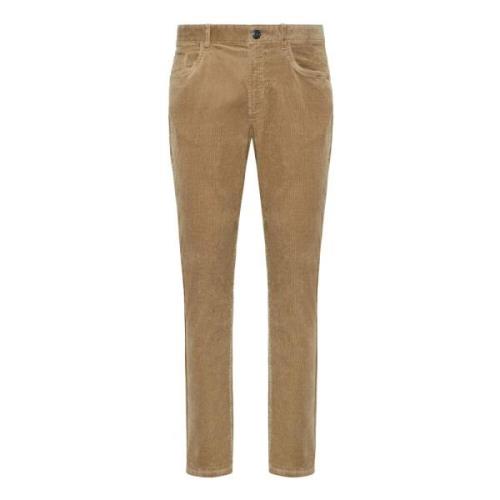 Boggi Milano Stretch Manchester 5 Fickor Brown, Herr