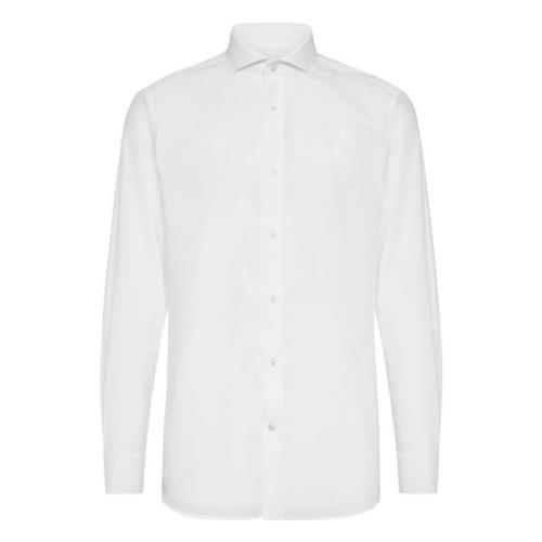 Boggi Milano Popeline Napoli Krage Skjorta Regular Fit White, Herr