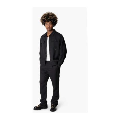 Quotrell Svart Herr Jeansjacka Stilren Black, Herr