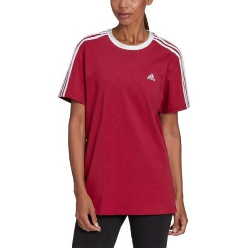 Adidas Essentials 3-Stripes Röd Dam T-shirt Red, Dam