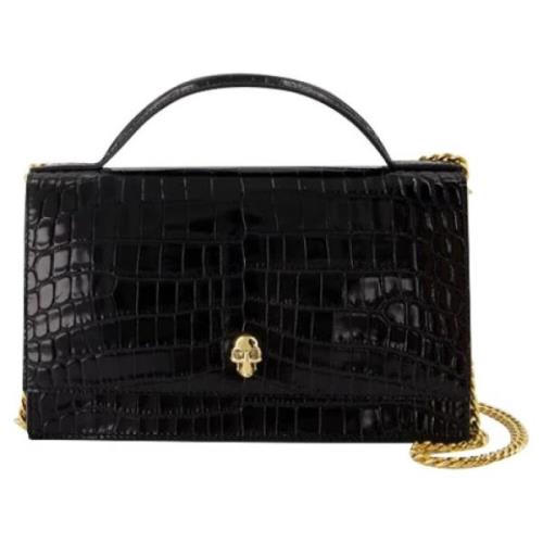 Alexander McQueen Laeder axelremsvskor Black, Dam