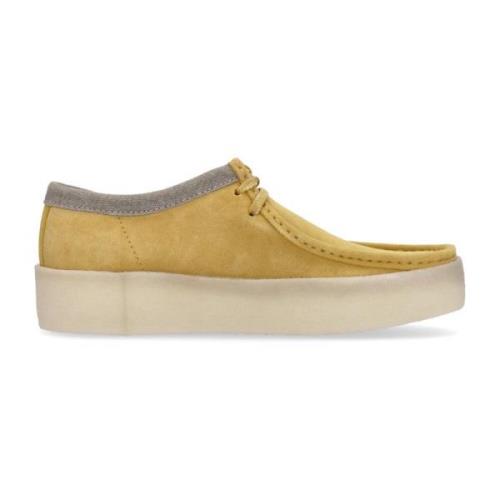 Clarks Amber Gold Livsstil Sko med Snören Yellow, Herr