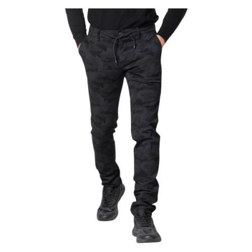 Mason's Camouflage Jogger Chino Byxor Black, Herr