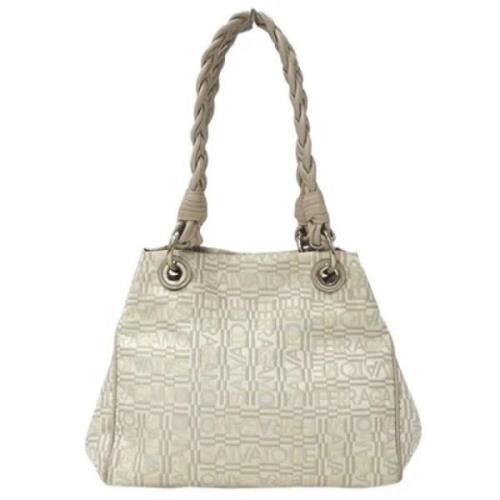 Salvatore Ferragamo Pre-owned Pre-owned Canvas handvskor Beige, Dam