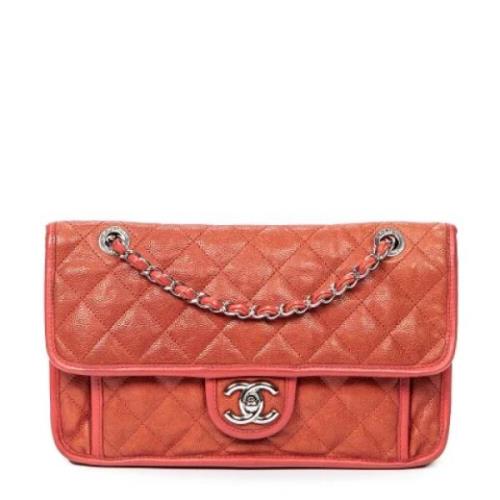 Chanel Vintage Pre-owned Laeder axelremsvskor Orange, Dam