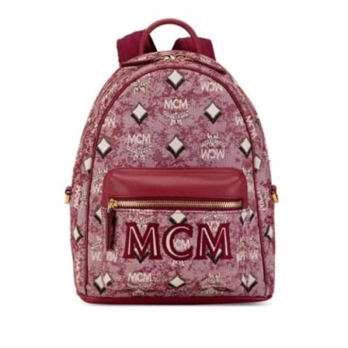 MCM Pre-owned Pre-owned Tyg ryggsckar Pink, Dam