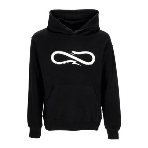 Propaganda Svart Lättvikts Logo Hoodie med Huva Black, Herr