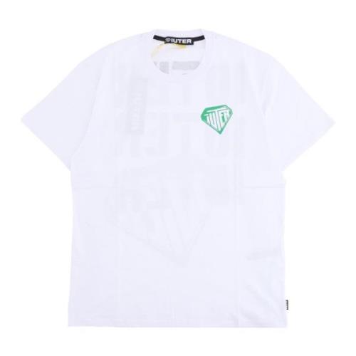 Iuter Vit Stencil Tee Herr T-shirt White, Herr