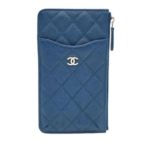 Chanel Vintage Pre-owned Laeder hem-och-kontorstillbehr Blue, Dam