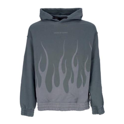 Vision OF Super Flames Hoodie Grön Herr Green, Herr