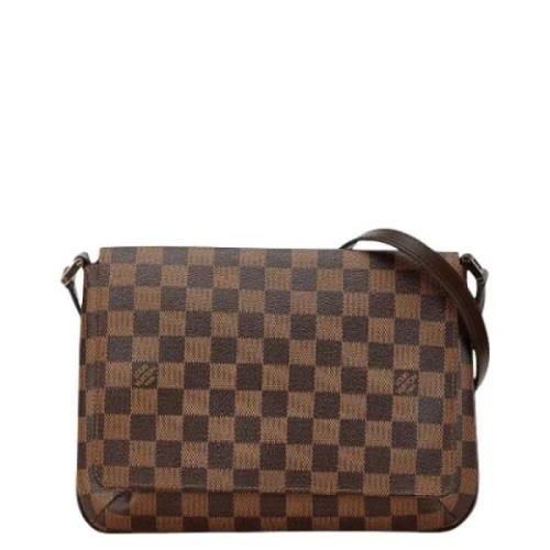 Louis Vuitton Vintage Pre-owned Canvas axelremsvskor Brown, Dam