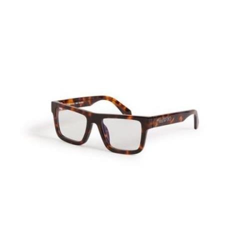 Off White Stiliga Modemönster Glasögon Brown, Unisex