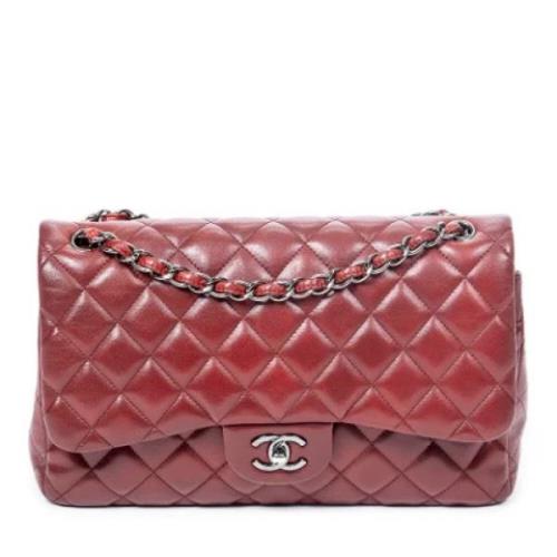 Chanel Vintage Pre-owned Laeder axelremsvskor Red, Dam