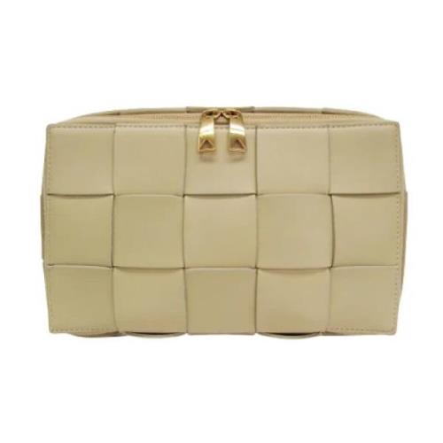 Bottega Veneta Vintage Pre-owned Laeder kuvertvskor Beige, Dam