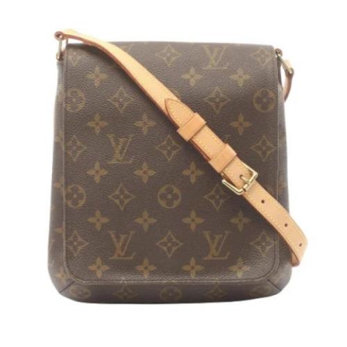 Louis Vuitton Vintage Pre-owned Canvas axelremsvskor Brown, Dam