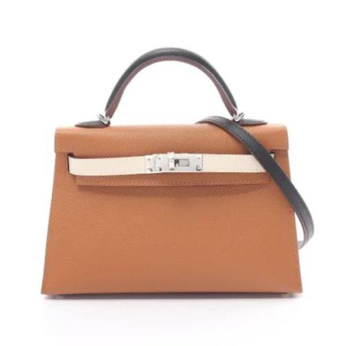 Hermès Vintage Pre-owned Canvas handvskor Brown, Dam