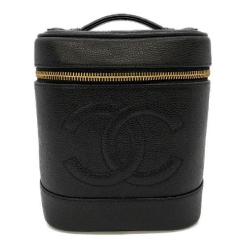 Chanel Vintage Pre-owned Canvas chanel-vskor Black, Dam