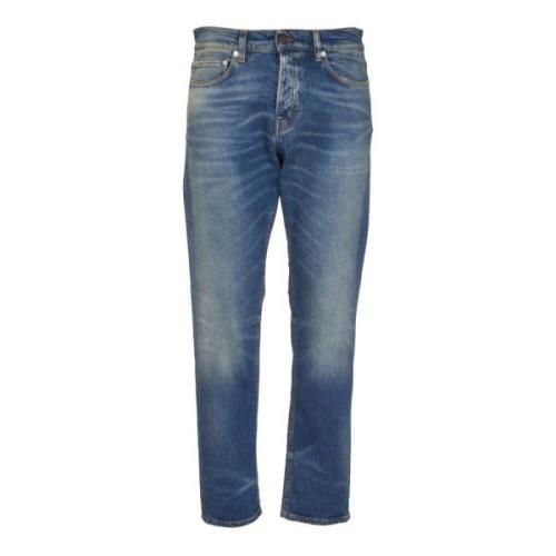 Haikure Slim Fit Tokyo Blue Jeans för Män Blue, Herr