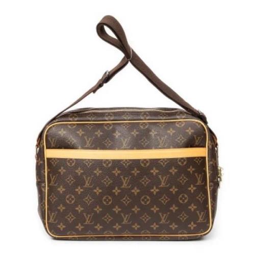 Louis Vuitton Vintage Pre-owned Belagd canvas axelremsvskor Brown, Dam