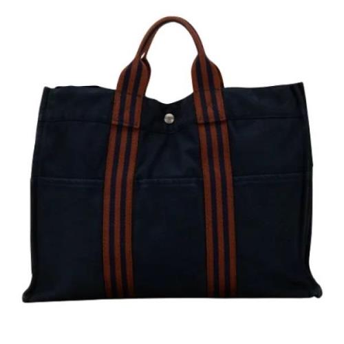 Hermès Vintage Pre-owned Canvas totevskor Blue, Dam