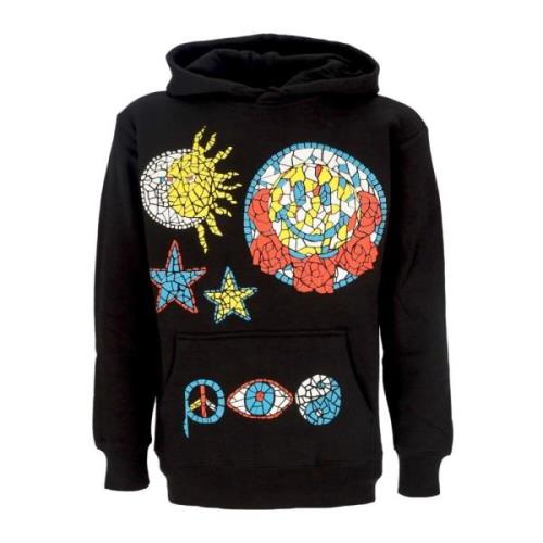 Market Smiley Mosaic Hoodie Herr Hoodie Multicolor, Herr