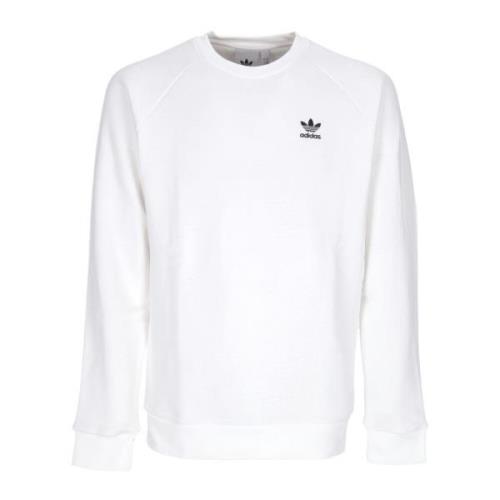 Adidas Vit Crewneck Sweatshirt Plysch Interiör White, Herr