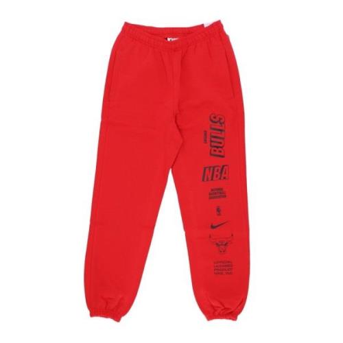 Nike Chicago Bulls Fleece Tracksuit Byxor Red, Herr