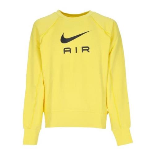 Nike Lättvikts Crewneck Sweatshirt Air French Terry Yellow, Herr