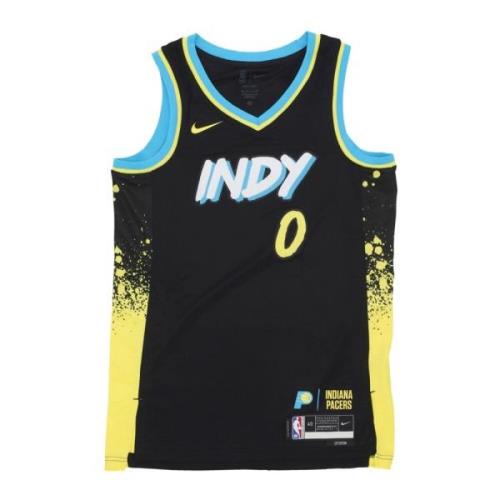 Nike NBA City Edition Basketball Tank Top Black, Herr