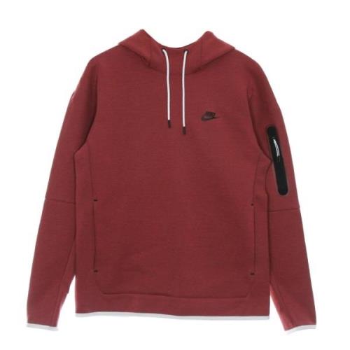 Nike Tech Fleece Huvtröja Cedar/Svart Red, Herr