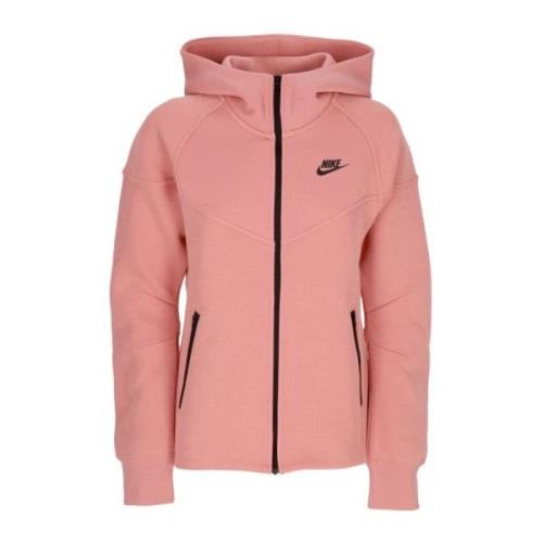 Nike Sportig Lättvikts Zip Hoodie Röd/Svart Pink, Dam