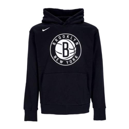 Nike Brooklyn Nets Fleece Hoodie Svart Black, Herr