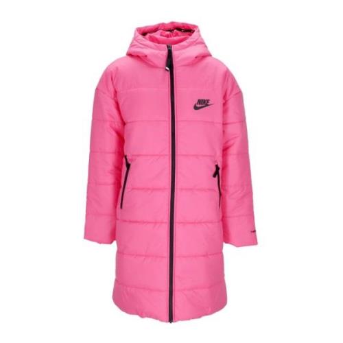 Nike Lång Dunjacka Huva Parkas Dam Pink, Dam