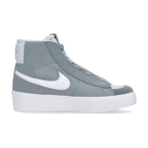 Nike Gröna High-Top Sneakers med Dold Snörning Gray, Herr