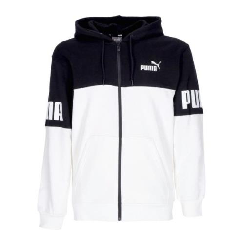 Puma Colorbloc Full-zip Hoodie Vit White, Herr