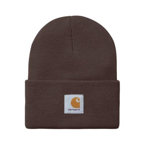 Carhartt Wip Logo Beanie för Värme och Stil Brown, Herr