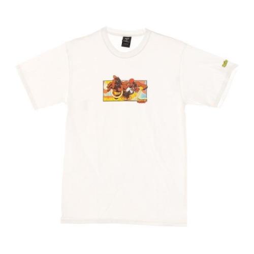 HUF Street Fighter Vit Herr Tee White, Herr