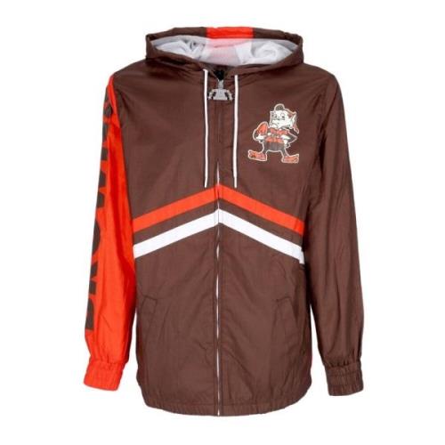 Mitchell & Ness Cleveland Browns Windbreaker Full Zip Brown, Herr