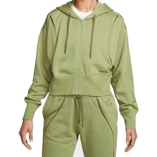 Nike Kontrast Piping Fleece Huva Jacka Green, Dam