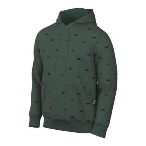 Nike Allover Print Pullover Hoodie för män Green, Herr