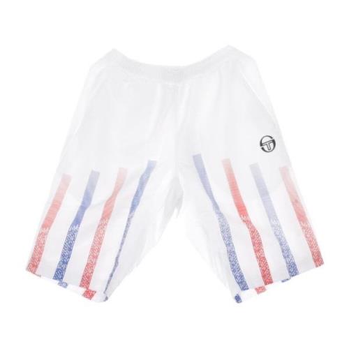 Sergio Tacchini Vit/Marinblå Tracksuit Shorts för Herrar White, Herr