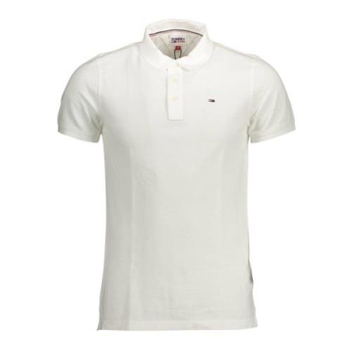 Tommy Hilfiger White Cotton Polo Shirt White, Herr